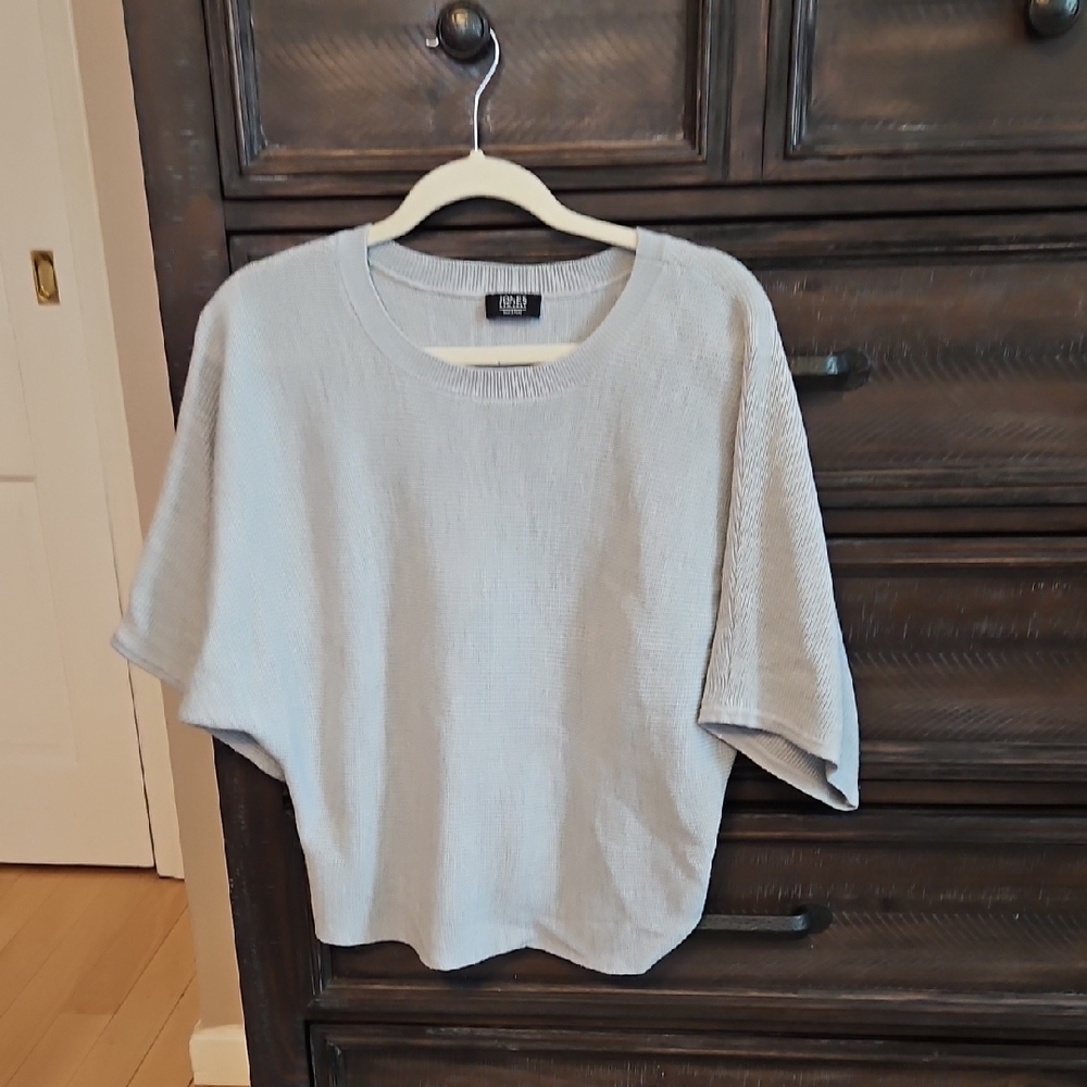 Jones New York Light Gray Knit Sweater